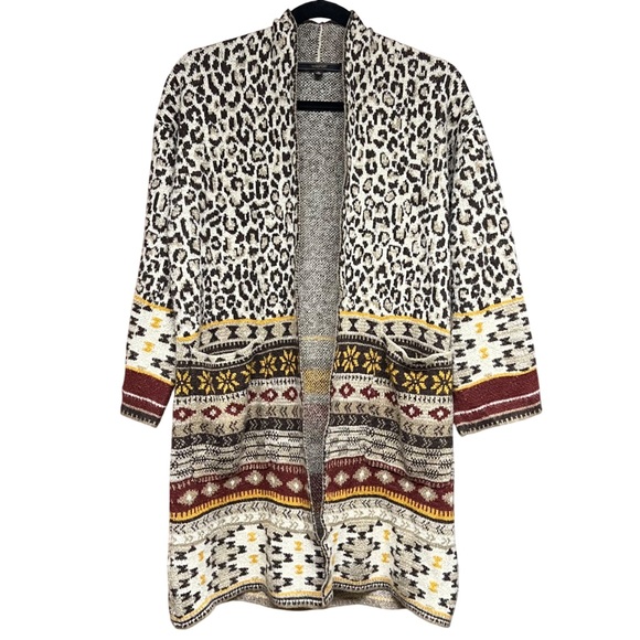Max Sport Sweaters - Max Sport - Stylish Leopard Print Cardigan
